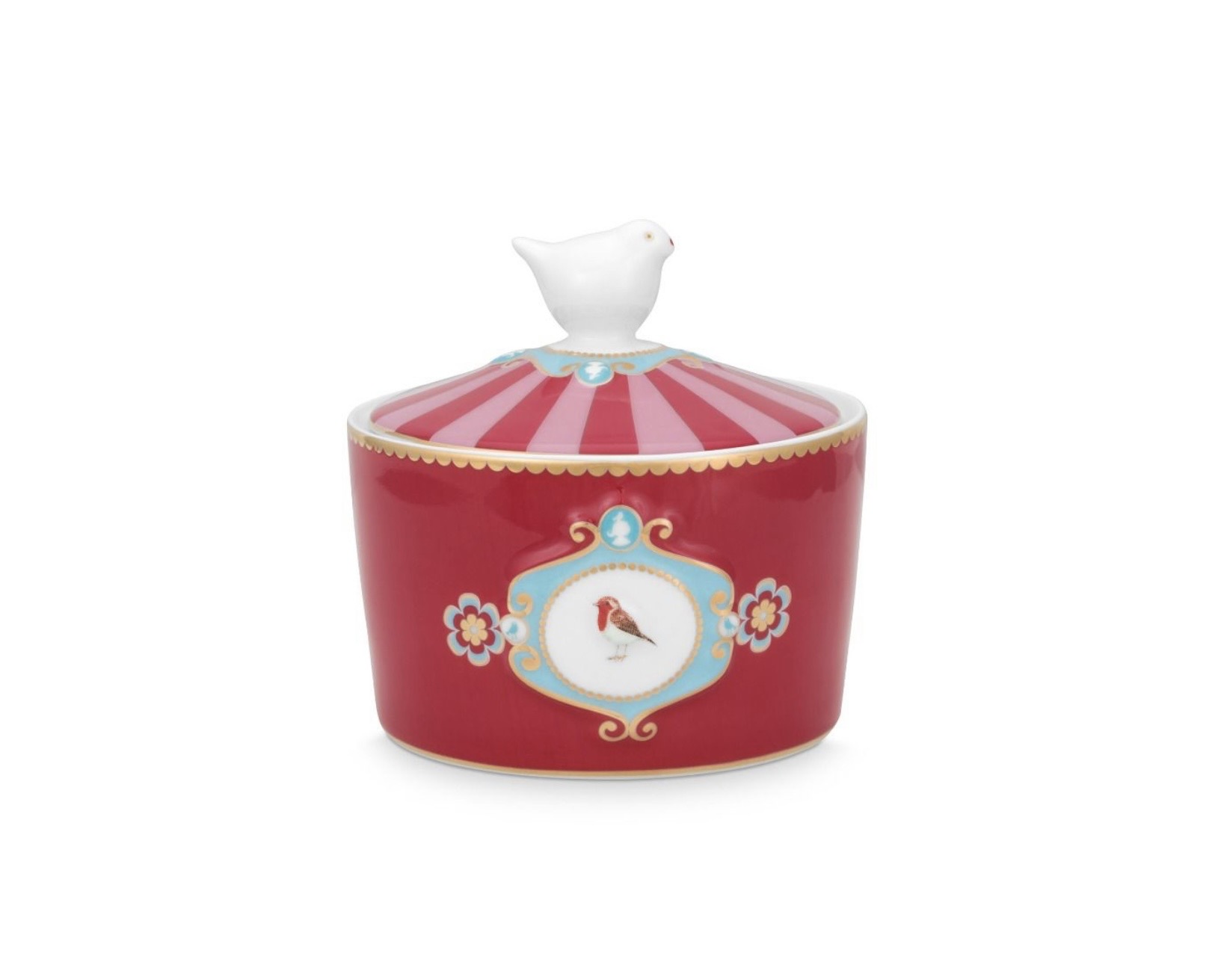 Pip Studio Love Birds Kırmızı Porselen Şekerlik