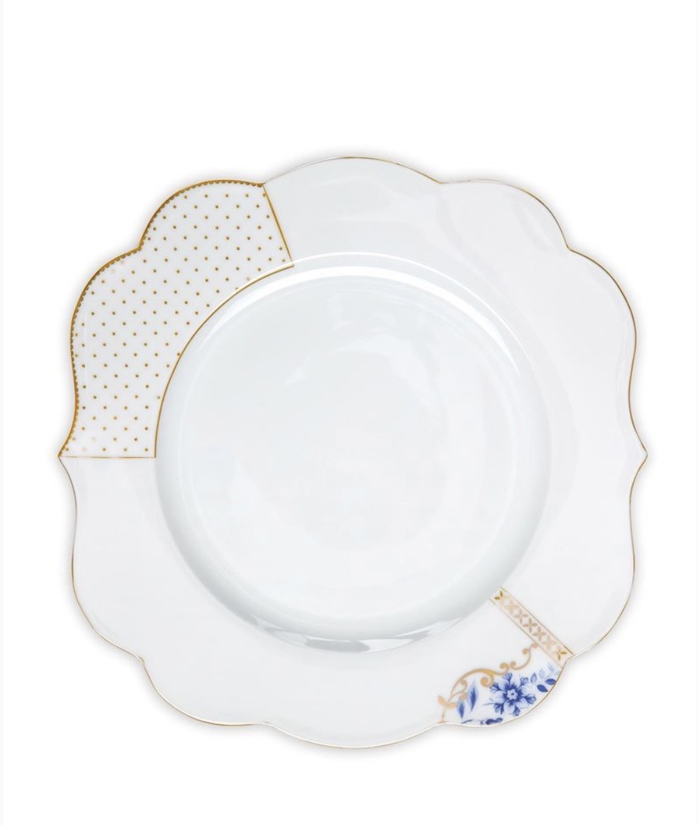 Pip Studio Royal White Mavi Beyaz Porselen Kahvaltı Tabağı