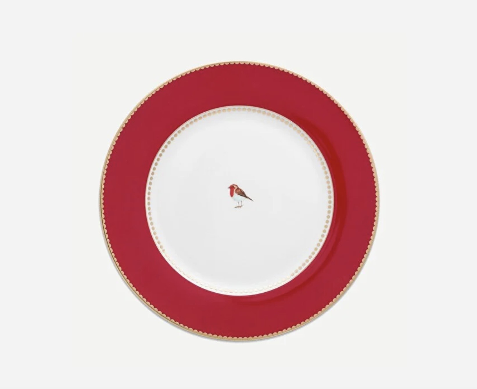 Pip Studio Love Birds Kırmızı Porselen Yemek Tabağı 26,5 Cm