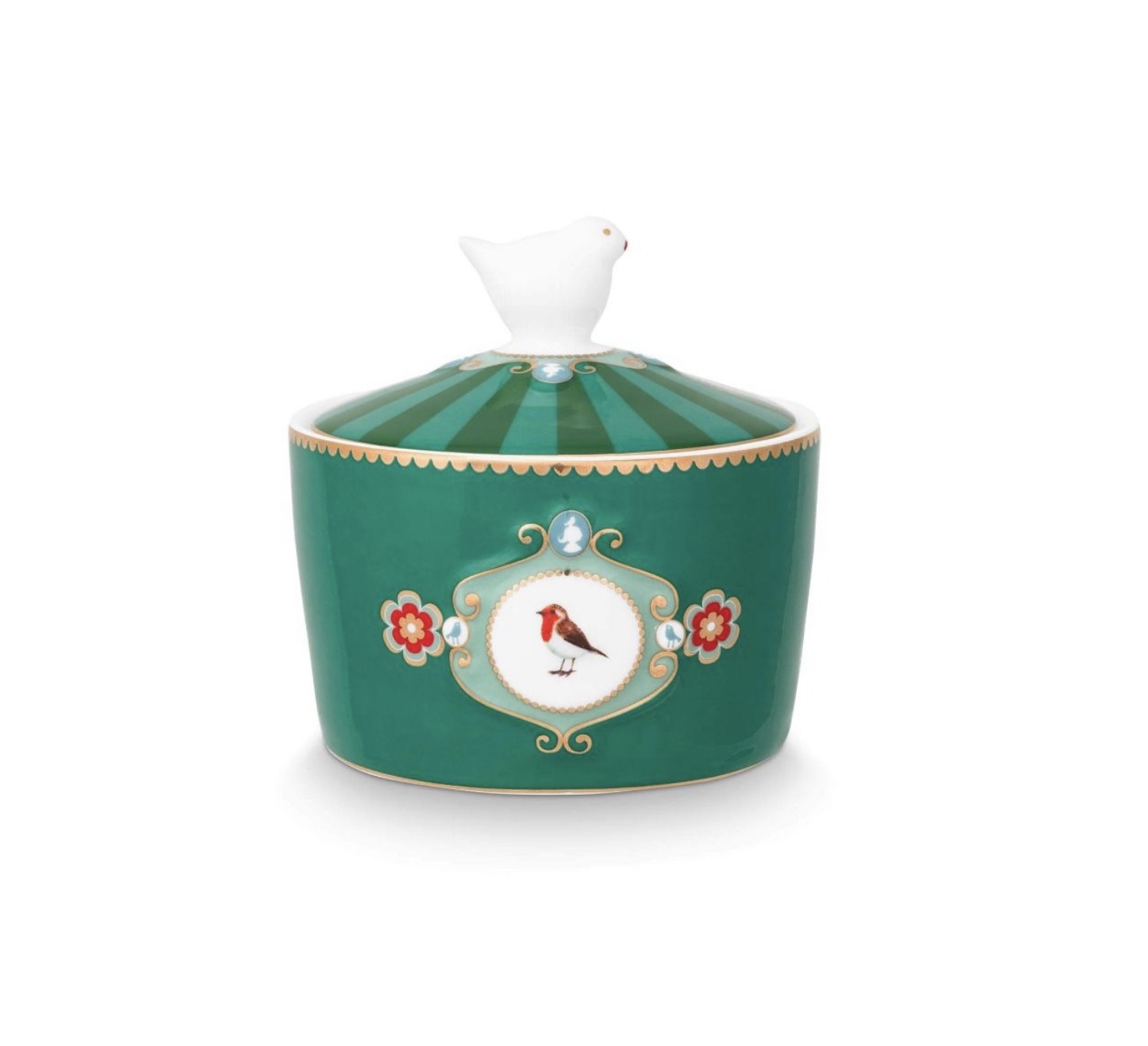 Pip Studio Love Birds Yeşil Porselen Şekerlik