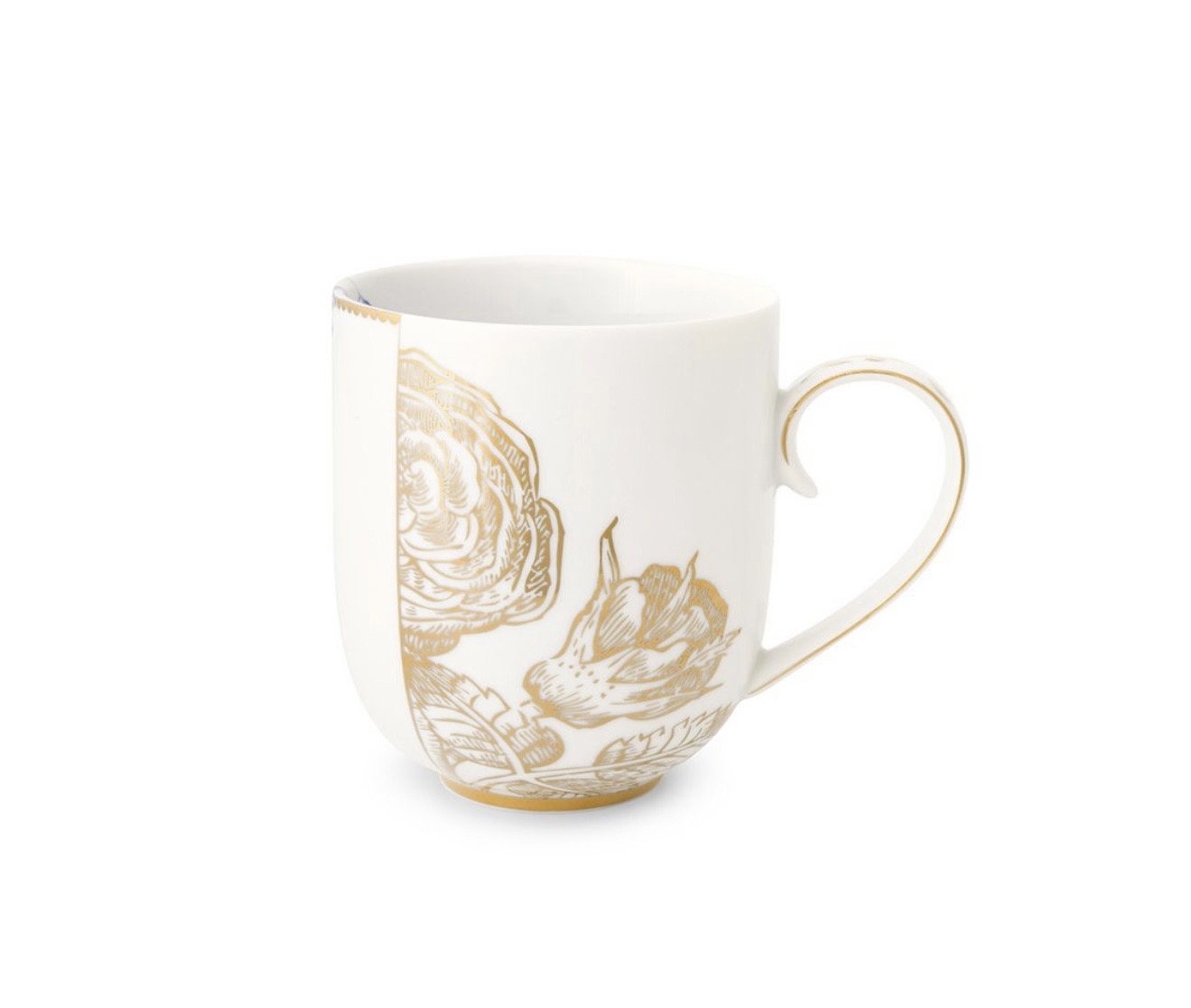 Pip Studio Royal White Mavi Beyaz Porselen Kupa 325 Ml