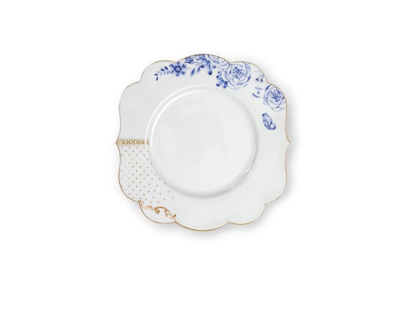 Pip Studio Royal White Mavi Beyaz Porselen Kahvaltı Tabağı