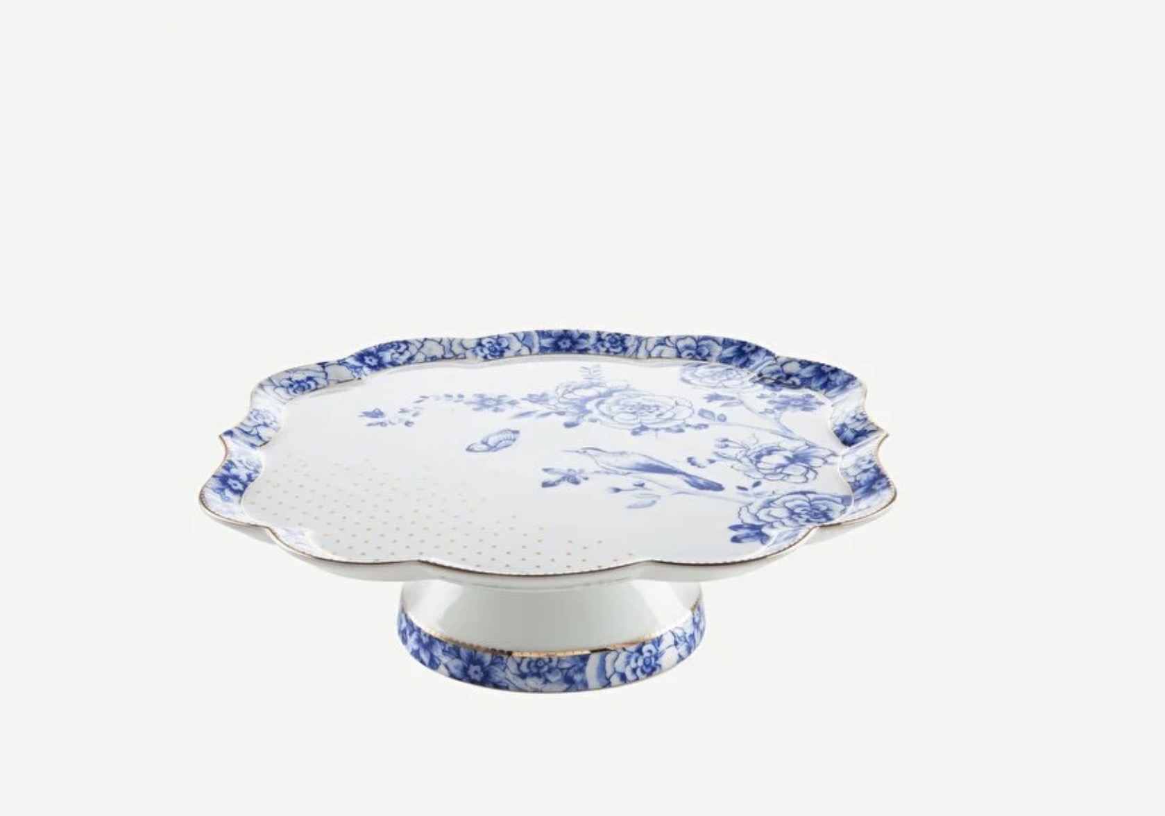 Pip Studio Royal White Mavi Beyaz Porselen Kek Standı