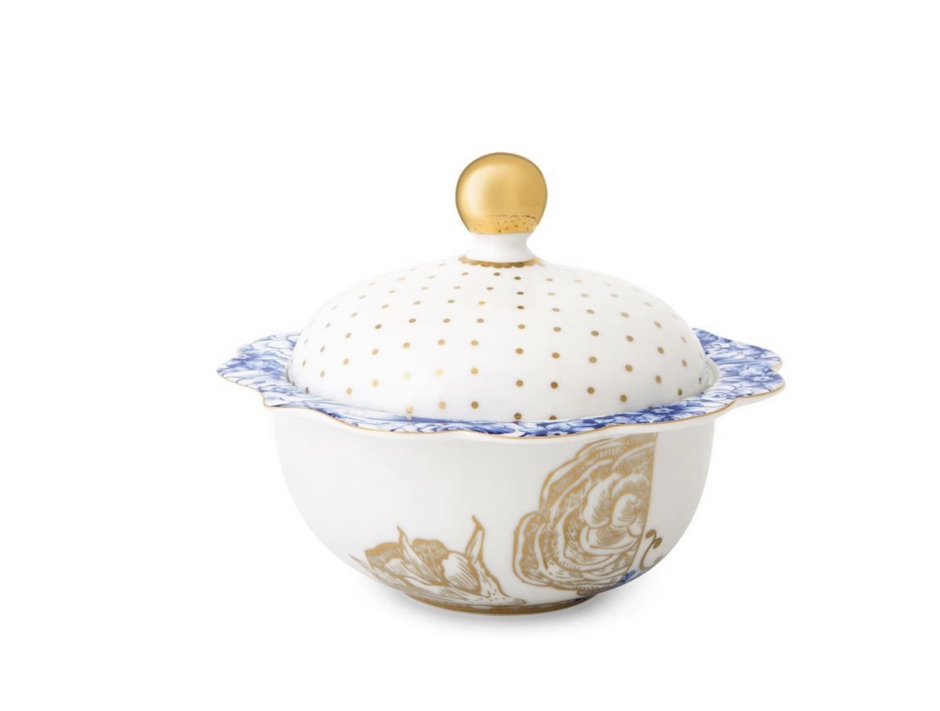 Pip Studio Royal White Mavi Beyaz Porselen Şekerlik 235 Ml