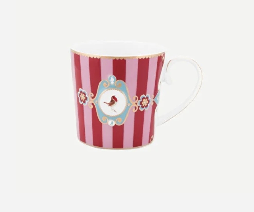 Pip Studio Love Birds Kırmızı Pembe Porselen Kupa