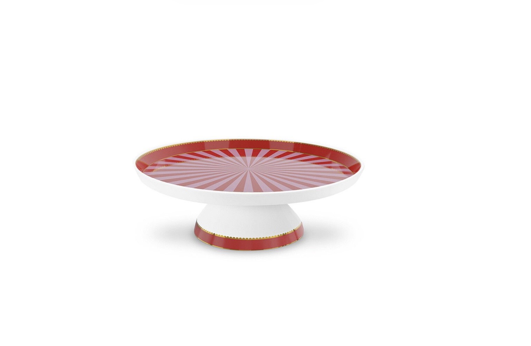 Pip Studio Kırmızı Pembe Porselen Kek Standı