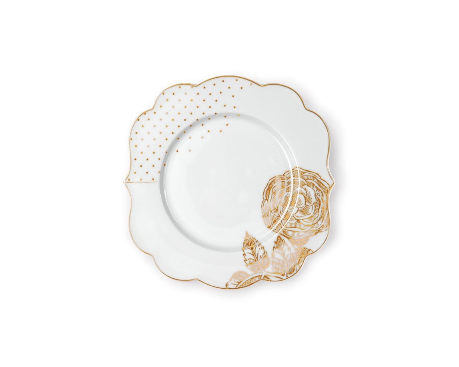 Pip Studio Royal White Mavi Beyaz Porselen Pasta Tabağı 17 cm